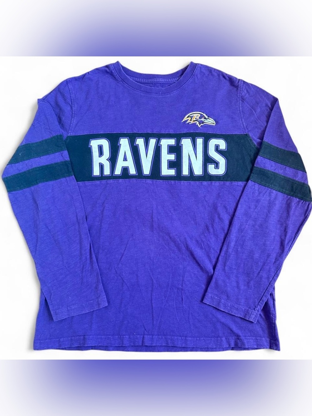 Hands High Baltimore Ravens Long Sleeve Shirt Purple NFL Football Adult Large